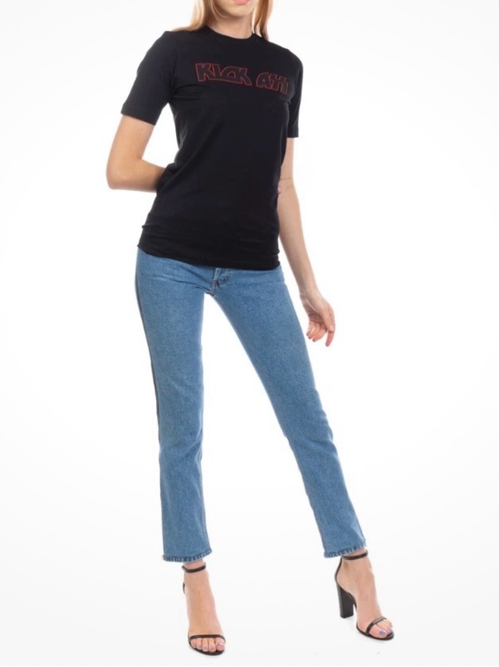 DSQUARED2 Black Short-Sleeve 'KICK ASS' Graphic Tee size XXS